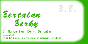 bertalan berky business card